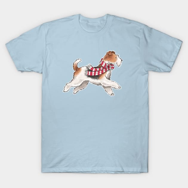 Wire Haired Fox Terrier Dog T-Shirt by Elspeth Rose Design